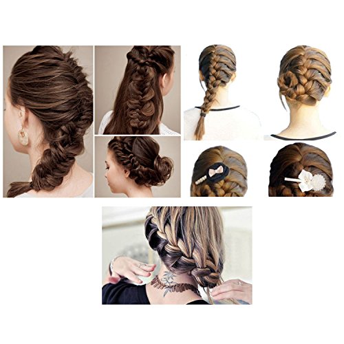 NALATI 4 Stücke Haarstyling Tool für Pferdeschwanz flechten Haar Styling Werkzeug - 4