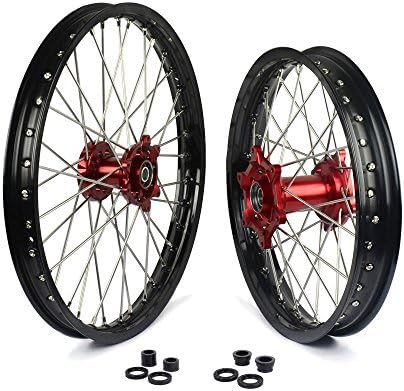 CNC 21"&amp;19" Wheel Set For Honda CR125 CR250 CRF250R CRF450R CRF250X CRF450X