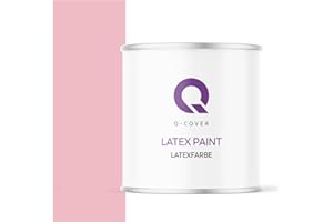 Q-COVER Vernice in lattice, 2 l, rosa chiaro, colore interno opaco, per parete e soffitto, classe 3, elevata opacità, resistente all'abrasione