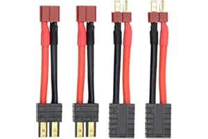 YOUME POWER Youme 4 STÜCKE RC Lipo Ladegerät Conversion Kabel Adapter Draht TRX zu Deans T Stecker Für TRAXXAS S E Slash Universal