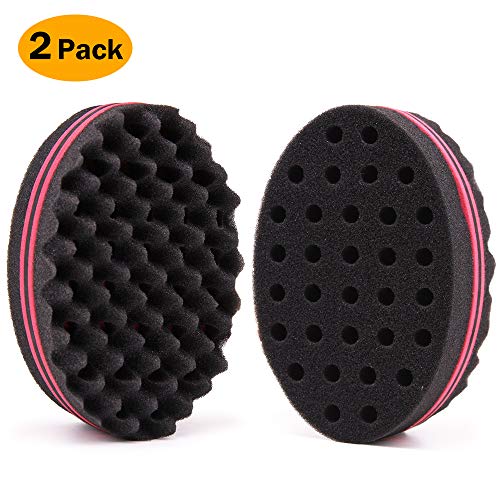 BEWAVE I Capelli Torsioni Neri Spugna di Ghiaccio per Treccia l'Afro, Dreadlock Bobine Ricciolo Spazzole(2 Pezzi)