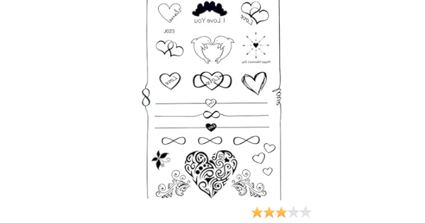 Infinity Tattoo Herz Tattoos Delfin Tattoos Fake Tattoos Bj023 Amazon De Beauty