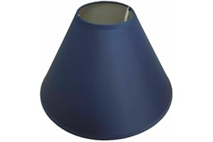 SALES TODAY INTERIROR 9" (23cm) Cotton Textured Fabric Coolie Light Shade Table Ceiling Lamp Shades (Navy Blue)