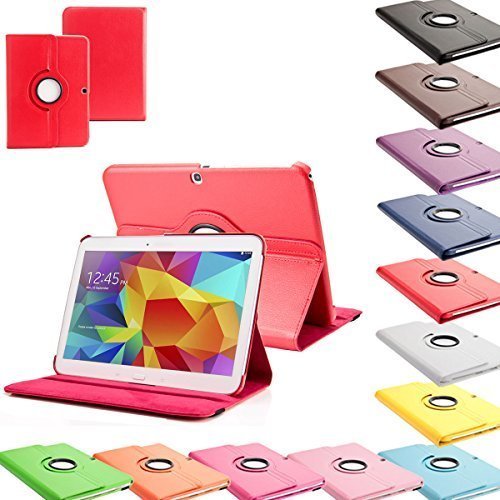 SVS-Trade 360   Tab4 10 1 Standtasche f  r SAMSUNG GALAXY TAB 4 10 1 SM-T530   T531   T535 H  lle Schutz Etui Tasche Cover  Rot 