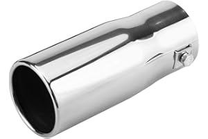 YCTZE Terminale Scarico Auto Sportivo - Modifica Universale Per Auto Silenziatore Di Scarico Posteriore In Acciaio Inossidabile Tubo Punta Per Auto Silenziatore Di Coda Gola Di Coda Gola(Piatto)
