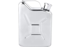 LEFTWEI Fiaschetta per liquori, in acciaio inox, piccola, portatile, per whisky, liquore, alcol, a forma di bottiglia di alcol, bottiglia di vino, da uomo, padre, marito