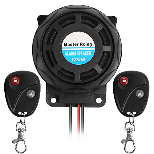 Rupse Motorrad Alarmanlage, Alarm mit 2 Fernbedienung Wasserdicht Diebstahlsicherung für alle Roller Moped oder Quad mit 12 Volt