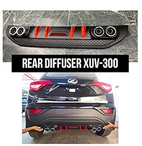CARMART Rear Bumper Diffusercompatible for XUV 300 Exhaust Style