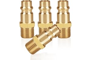 SUKUDON Raccord à air comprimé Euro avec filetage extérieur 1/4 "laiton mâle 1/4" bouchon de couplage prise de couplage bouchon de tuyau bouchon de valve prise filetée