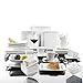 Produktbild MALACASA, Serie Blance, 42 TLG. Cremeweiß Porzellan Geschirrset Kombiservice je 6 Schüsseln, 6 Eierbecher, 6 Kaffeetassen, 6 Untertassen, 6 Dessertteller, 6 Suppenteller und 6 Flachteller