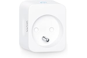 WiZ Smart Plug WiFi connecté, prise connectée, contrôle par application pour l'automatisation de l'éclairage intérieur de la maison, du salon et de la chambre, blanc
