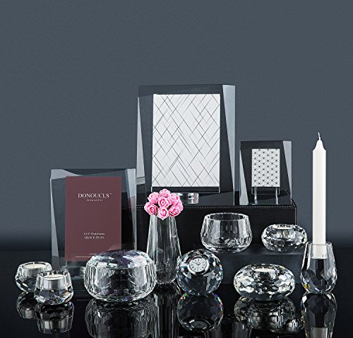 Klar Bud Vase Cut Kristall für Tabel Flower Vasen von donoucls klein 6 x 12 cm (STYLE1) - 5