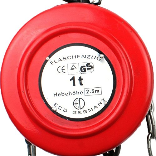 ECD Germany 750kg 0.75t – 1000kg 1t – 1500kg 1.5t – 2000kg 2t Kettenzug Flaschenzug Hebezug Seilzug - 2