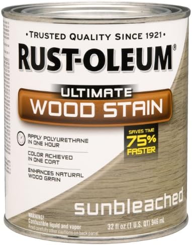 Rust-Oleum 260155 Ultimate Wood Stain, Quart, Sunbleached by Rust-Oleum