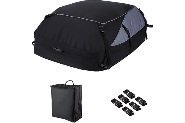 Pujuas Sac de Toit Voiture pour Voyage Coffre De Toit Voiture Souple (580L)