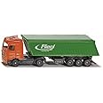 siku 1796, Lorry with Tipper and Semi-Trailer, 1:87, Metal,Plastic, Green,Orange, Removable tarpaulin