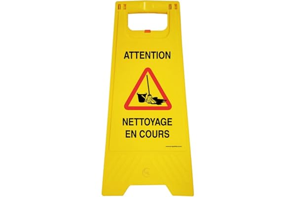 AUA SIGNALETIQUE - Chevalet signalisation - Poids 1KG en Plastique- (Nettoyage En Cours)