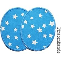 Set 2 Knieflicken Sternchen Flicken zum Aufbügeln für Kinder