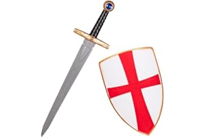 Boland 43998 - Set per costume da crociera, spada 50 cm, scudo 30 x 20 cm, accessori per griglia, set di armi in plastica, carnevale, feste a tema