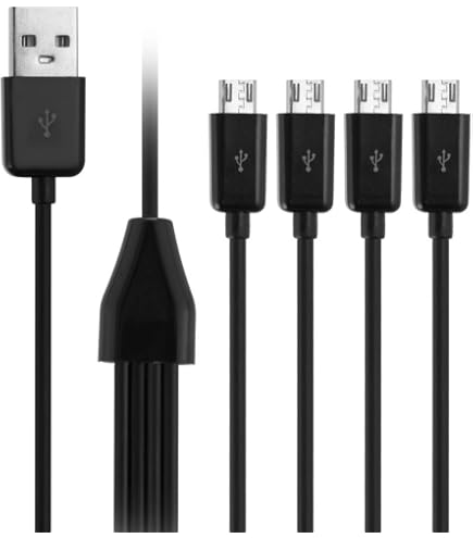 CERRXIAN USB-Micro-Splitter 1 Auf 6 Kabel 0,5m Für Daten & Laden Von Mäusen, Tastaturen & Mehr