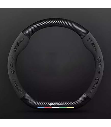 Coprivolante Auto Per Alfa Romeo - Pelle Carbonio Antiscivolo | 159, 147, Giulietta, Giulia - Foto 3