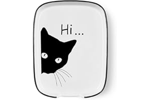 YTNONT Funny Large Spoon Holder Ceramic Spoon Rest for Stove Top, Farmhouse White Spoon Rest for Chef, Women, Mom, Friend Kitchen Gift, Heat-Resistant Cooking Utensil Rest (Hi..)