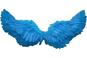 Generisch Weihnachten 60 cm und 80 cm Engelsflügel Weiß, Federflügel für Damen und Mädchen, Kostümparty Verkleidung Karneval