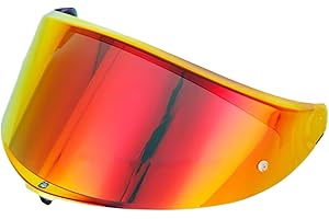 Guajiro - Visiera per casco compatibile con AGV K6 - Schermo in policarbonato rinforzato predisposto per Pinlock (Rosso)