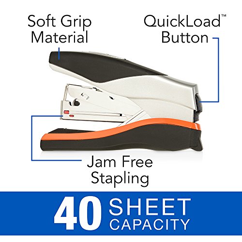 Swingline Stapler, Optima 40, Compact, Low Force, 40 Sheets, Black/Silver (S7087842)
