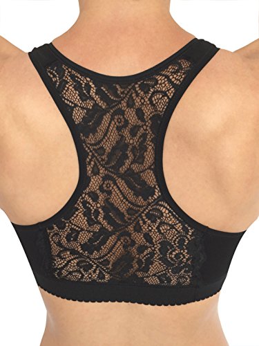 Mamma MIA Fashion PA0854 Sujetador de Lactancia Maternidad y Premamá Made in Italy de Algodón Hipoalergénico Suave Sujetador con Espalda Tipo Deportivo de Encaje sin Ganchos Copas Preformadas sin Aro