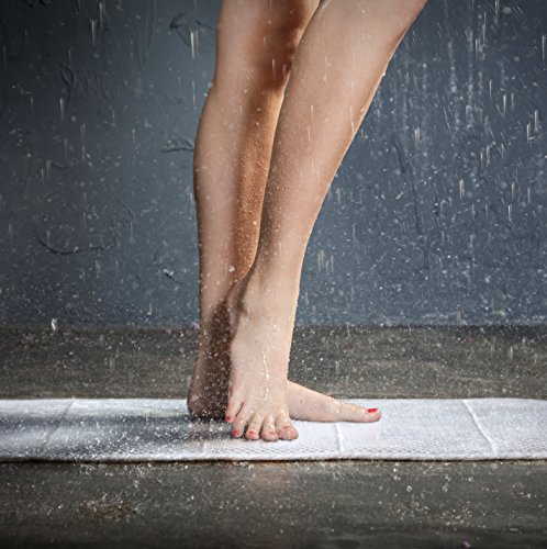 Azure Badewannenmatte von Blue Coast Collection! Premium Antirutsch Badewanneneinlage für Dusch und Badewanne, mit Netz-Technologie und weichen. Verhindert Schimmel und Pilze. Mit Badeschlappen! - 2