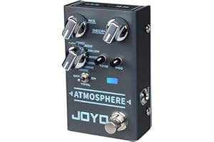 JOYO Reverb-Pedal, 9 digitale Reverb-Typen mit Modulation und Trail-Funktion für E-Gitarren-Effekt (Atmosphere R-14)