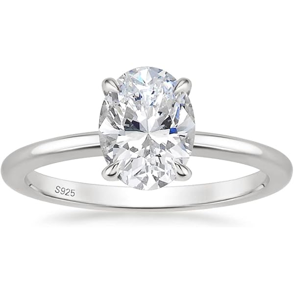 Bague Femme En Argent Sterling Avec Pierre Blanche Et Baguettes - Taille 8, Occasion
