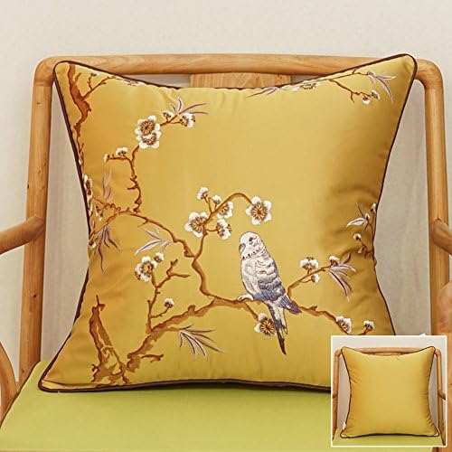 Decorative pillowcase modern chinese style embroidery pillow living room sofa cushions-L 45x45cm(18x18inch)Version A