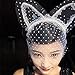 Produktbild Spritech(TM) Women's Girls Fashion Lace White Cat Ears Dot Veil Band Head Band for Catwalk Shows Club Bar Party Costume Ball Black by Spritech