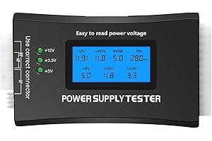20/24 4/6/8 Pines Comprobador de Fuente de Alimentación para PC AYWHP 1.8 Pulgadas LCD Probador de Fuente de alimentación para PC para IDE, HDD, ATX, ITX, BYI