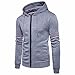 Produktbild Herren Winterjacke Btruely Warme Mantel Männer Outwear Winter Langarm Herren Kapuzenpullover Gestreift Parka Männer Mit Kapuze Kapuzenjacke (XL, Grau)