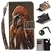 Produktbild PU für P10 Lite Hülle Case Tiere Landschaft Hülle für-P10 Lite (5.2 Zoll) Leder Handyhülle Brieftasche Book Type PU Leder +TPU Innere Tasche Bunt Gemalt Magnetverschluss Ledertasche Cover,+ Stöpsel Staubschutz (1)