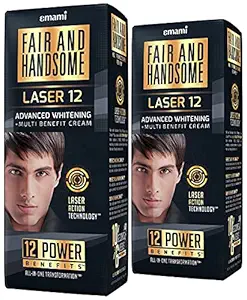 Fair and Handsome Laser 12 Advanced Whitening and Multi Benefit Cream, 60g & Fair and Handsome Laser12 Advanced Whitening Multi Benift Cream, 30g