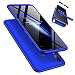 Produktbild Huawei Honor 9 lite Hülle + Panzerglas, LaiXin 360 Grad Handyhülle Ultra Dünn PC Plastik Anti-Kratzen Schutzhülle Schutz Case mit Displayschutzfolie für Huawei Honor 9 lite - Blau