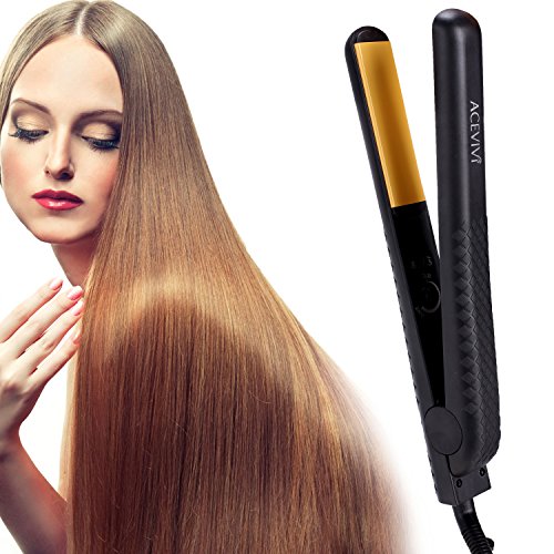 ACEVIVI Haarglätter Elektrisch Thermostat Keramikbeschichtung Straightener mit EU Stecker Schwarz - 2