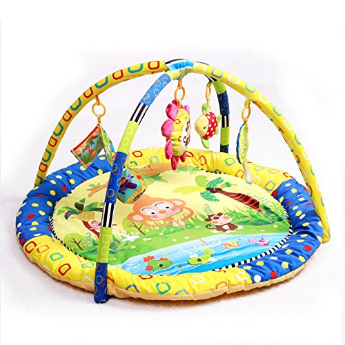 JYSPORT Baby Spieldecke Spielbögen Activity Gym Krabbeldecke animal Plush Spielzeuge Matte