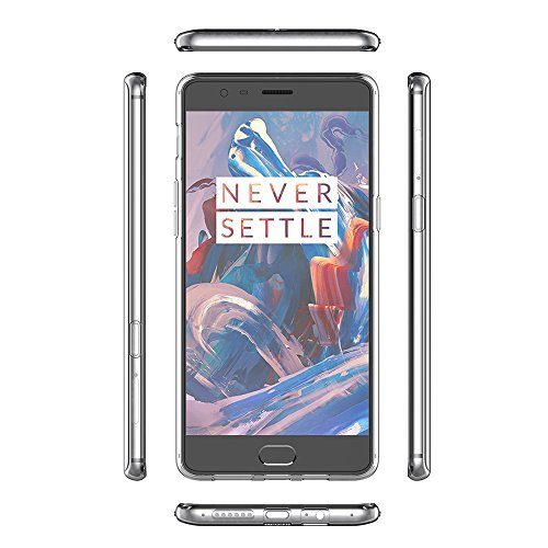 OnePlus 3 / OnePlus 3T Hülle Case, Elekin OnePlus 3 / OnePlus 3T Case Silikon Soft Transparent TPU Premium Durchsichtig Handyhülle Schutzhülle Case Backcover Bumper Slimcase für OnePlus 3 / OnePlus 3T - 7