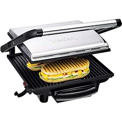 Tefal GC241D12 Gril Viande et Panini Multifonctions, 2000 Watts et Rangement Vertical