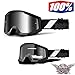 Produktbild MOTOCROSS BRILLE 100% STRATA GOLIATH SCHWARZ WEISS CROSSBRILLE ENDURO OFFROAD KLAR