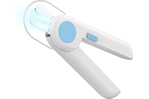 DSLIHA Dog & Cat Pets Nail Clippers for Small Animals with Safety Guard and LED Light for Dogs Cats Birds Rabbit Guinea Pig,Clearly see nail blood vessels to avoid injury