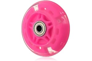Marstey Scooter Replacement Wheel, Led Flash 80mm, Silent, Shock-Absorbing Bright Wheel For Children's Twister And Micro Scooter Replacement, Flashing Lights Back Rear Abec-7