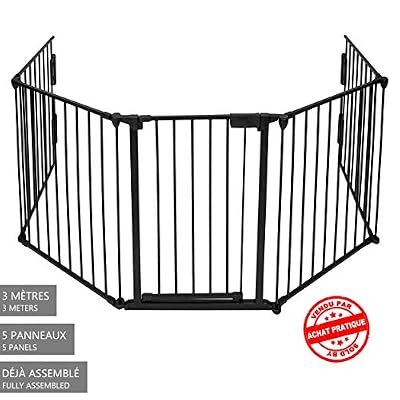 ACHATPRATIQUE Barrière de sécurité enfant | Barrière de protection cheminée | Grille de protection | Pare feu de cheminée | Protection cheminée | Grillage sécurité enfants | Barrière de sécurité pour