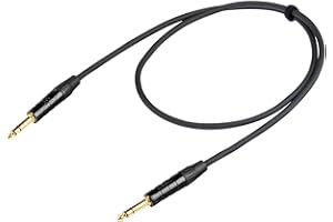 PROEL CHL140LU3 - Cavo audio bilanciato, connettori Jack maschio dritto 6.3 Stereo a Jack maschio dritto 6.3 Stereo da 3mt, Nero.