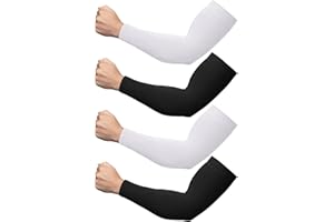Dwzain Arm Sleeves 2 Pairs, Breathable Arm Sleeves for Men and Women,Anti UV Cooling Arm Sleeves,Compression Arm Sleeves for Outdoor Basketball Football Outdoors Activities